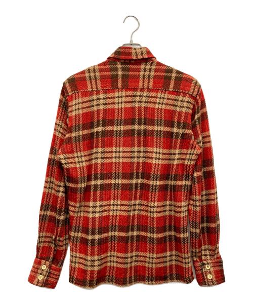 Done gal（ドニゴール）Done gal (ドニゴール) 70s タータンチェックシャツ レッド サイズ:Mの古着・服飾アイテム