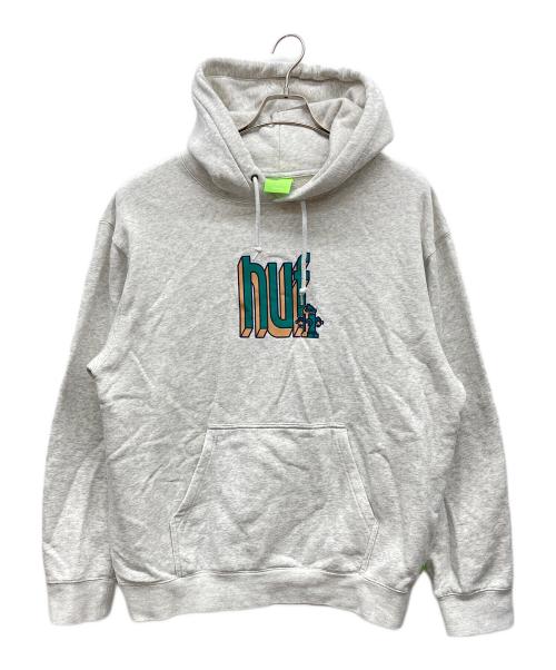 HUF（ハフ）HUF (ハフ) BOOKEND P/O HOODIE グレー サイズ:Lの古着・服飾アイテム