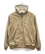 stussyステューシー）の古着「アクティブタイプジャケット クラウンロゴ」｜ベージュ