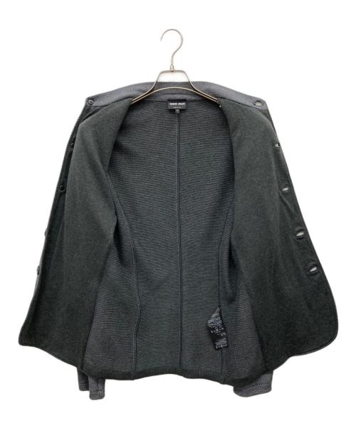 GIORGIO ARMANI（ジョルジョアルマーニ）GIORGIO ARMANI (ジョルジョアルマーニ) カシミヤブレンドマオカラージャケット グレー サイズ:48の古着・服飾アイテム