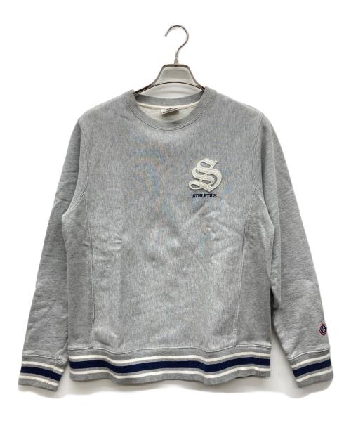 stussy（ステューシー）stussy (ステューシー) リバースウィーブ型スウェット グレー サイズ:MEDIUMの古着・服飾アイテム