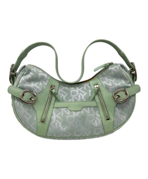 DKNY（ダナキャランニューヨーク）DKNY (ダナキャランニューヨーク) ギミックショルダーバッグ ミントグリーンの古着・服飾アイテム