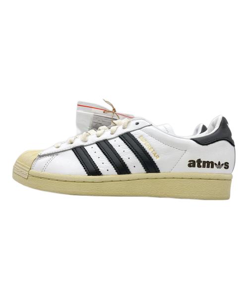 adidas（アディダス）adidas (アディダス) atmos (アトモス) SUPER STAR ホワイト×ブラック サイズ:US 7の古着・服飾アイテム