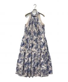 Estella.K（エステラケー）の古着「Positano Belted long Dress」｜スカイブルー