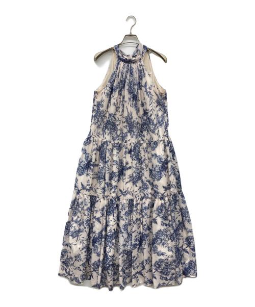 Estella.K（エステラケー）Estella.K (エステラケー) Positano Belted long Dress スカイブルー サイズ:Fの古着・服飾アイテム