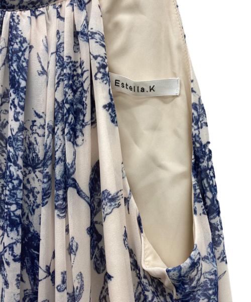 Estella.K（エステラケー）Estella.K (エステラケー) Positano Belted long Dress スカイブルー サイズ:Fの古着・服飾アイテム