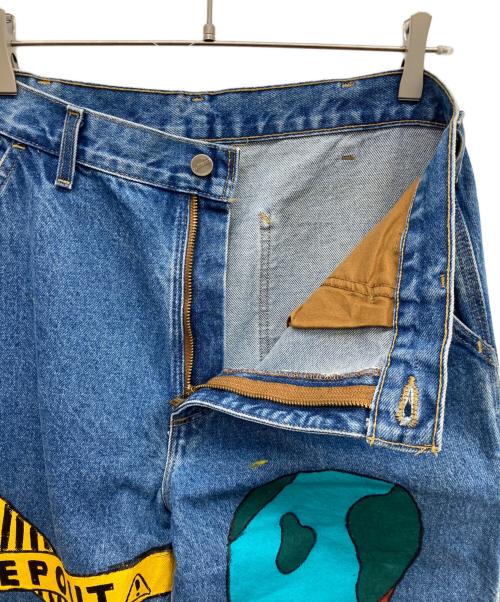 CarHartt（カーハート）CarHartt (カーハート) ペイントデニムパンツ インディゴ サイズ:34×32の古着・服飾アイテム