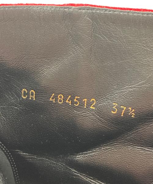 Saint Laurent Paris（サンローランパリ）Saint Laurent Paris (サンローランパリ) ベロアショートブーツ レッド サイズ:37 1/2の古着・服飾アイテム