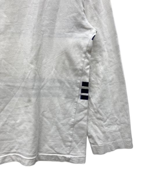 PLAY COMME des GARCONS（プレイコムデギャルソン）PLAY COMME des GARCONS (プレイコムデギャルソン) ポイントボーダーロングスリーブカットソー ネイビー×ホワイト サイズ:Lの古着・服飾アイテム