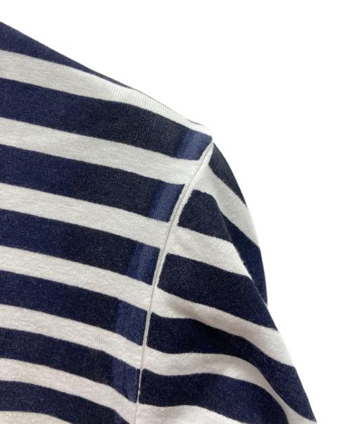 PLAY COMME des GARCONS（プレイコムデギャルソン）PLAY COMME des GARCONS (プレイコムデギャルソン) ポイントボーダーロングスリーブカットソー ネイビー×ホワイト サイズ:Lの古着・服飾アイテム