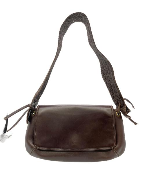 GUCCI（グッチ）GUCCI (グッチ) ワンショルダーレザーバッグ ブラウンの古着・服飾アイテム