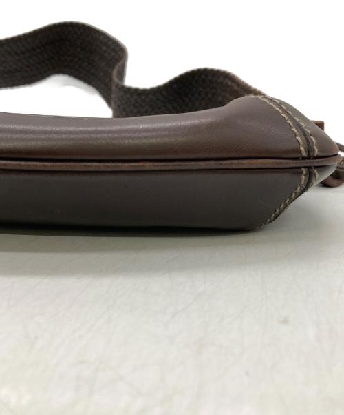 GUCCI（グッチ）GUCCI (グッチ) ワンショルダーレザーバッグ ブラウンの古着・服飾アイテム