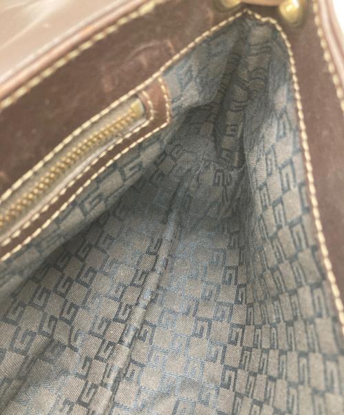 GUCCI（グッチ）GUCCI (グッチ) ワンショルダーレザーバッグ ブラウンの古着・服飾アイテム