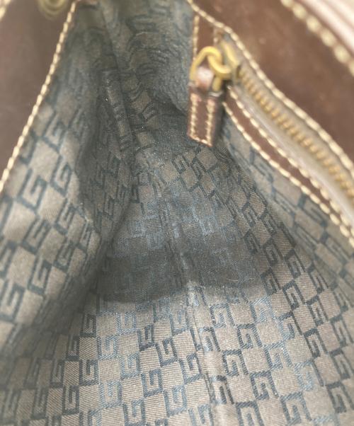 GUCCI（グッチ）GUCCI (グッチ) ワンショルダーレザーバッグ ブラウンの古着・服飾アイテム