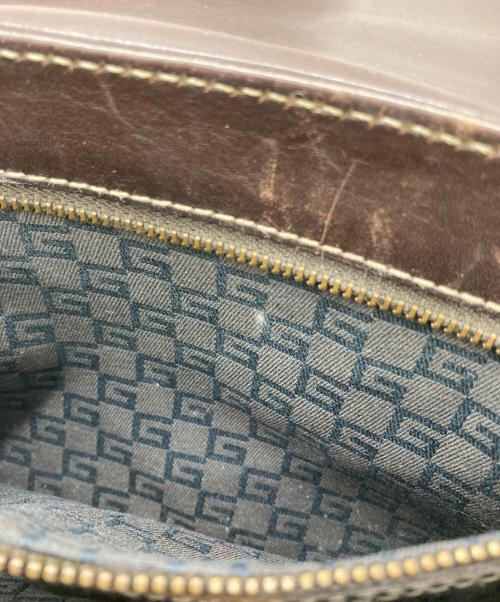 GUCCI（グッチ）GUCCI (グッチ) ワンショルダーレザーバッグ ブラウンの古着・服飾アイテム