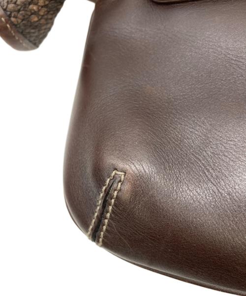 GUCCI（グッチ）GUCCI (グッチ) ワンショルダーレザーバッグ ブラウンの古着・服飾アイテム