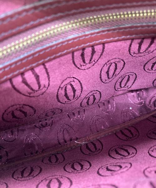 Cartier（カルティエ）Cartier (カルティエ) マストラインショルダーバッグ ボルドーの古着・服飾アイテム