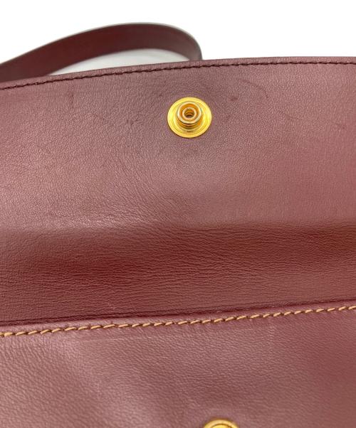 Cartier（カルティエ）Cartier (カルティエ) マストラインショルダーバッグ ボルドーの古着・服飾アイテム