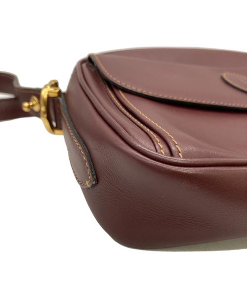 Cartier（カルティエ）Cartier (カルティエ) マストラインショルダーバッグ ボルドーの古着・服飾アイテム