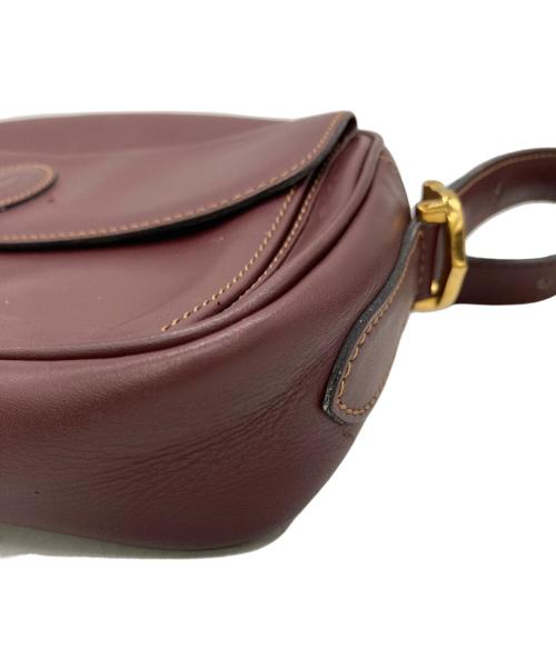 Cartier（カルティエ）Cartier (カルティエ) マストラインショルダーバッグ ボルドーの古着・服飾アイテム