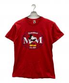 MICKEYミッキー）の古着「プリントTシャツ」｜レッド