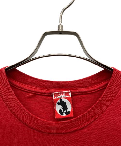 MICKEY（ミッキー）MICKEY (ミッキー) プリントTシャツ レッド サイズ:LARGEの古着・服飾アイテム