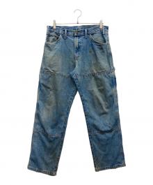 Dickies（ディッキーズ）の古着「デニムペインターダブルニーパンツ」｜スカイブルー