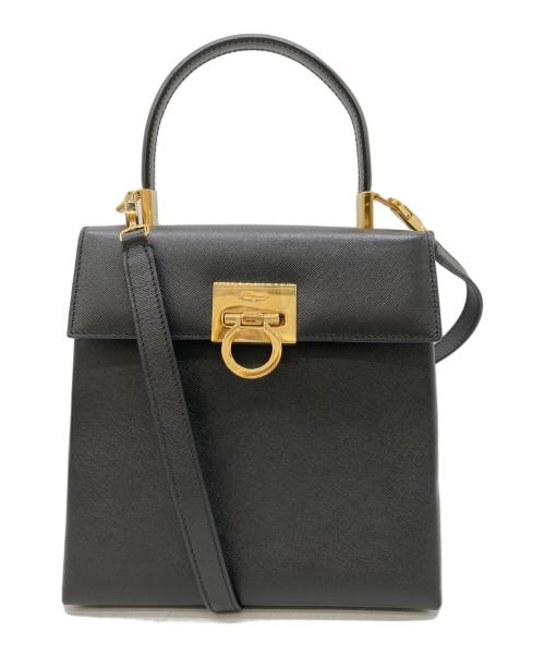 Salvatore Ferragamo（サルヴァトーレ フェラガモ）Salvatore Ferragamo (サルヴァトーレ フェラガモ) ガンチーニ ブラックの古着・服飾アイテム