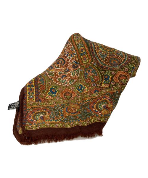 ETRO（エトロ）ETRO (エトロ) ペイズリー柄スカーフ ブラウンの古着・服飾アイテム