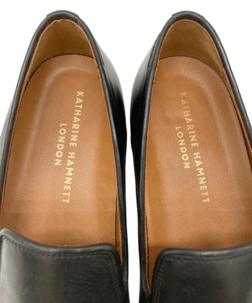 KATHARINE HAMNETT（キャサリンハムネット）KATHARINE HAMNETT (キャサリンハムネット) レザーシューズ ブラック サイズ:26 2/1の古着・服飾アイテム