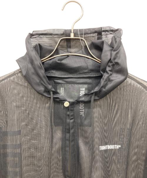 TIGHTBOOTH PRODUCTION（タイトブースプロダクション）TIGHTBOOTH PRODUCTION (タイトブースプロダクション) LABEL LOGO SHEER PARKA ブラック サイズ:M 未使用品の古着・服飾アイテム