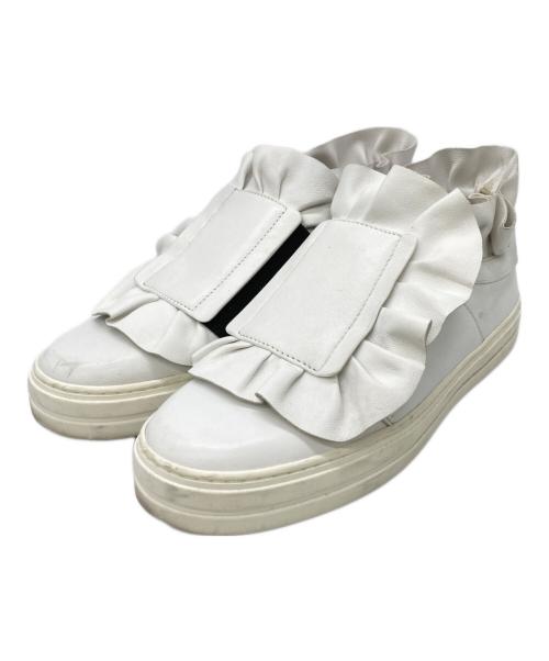 Roger Vivier（ロジェ ヴィヴィエ）Roger Vivier (ロジェ ヴィヴィエ) フリルスニーカー ホワイト サイズ:36 1/2の古着・服飾アイテム