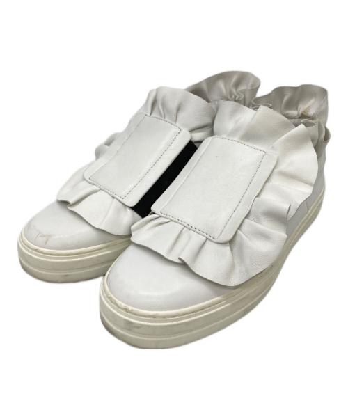 Roger Vivier（ロジェ ヴィヴィエ）Roger Vivier (ロジェ ヴィヴィエ) フリルスニーカー ホワイト サイズ:36 1/2の古着・服飾アイテム