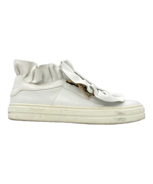 Roger Vivier（ロジェ ヴィヴィエ）Roger Vivier (ロジェ ヴィヴィエ) フリルスニーカー ホワイト サイズ:36 1/2の古着・服飾アイテム