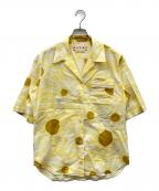 MARNIマルニ）の古着「花柄オープンカラーシャツ」｜イエロー