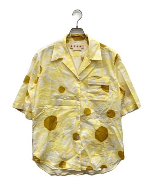 MARNI（マルニ）MARNI (マルニ) 花柄オープンカラーシャツ イエロー サイズ:38の古着・服飾アイテム