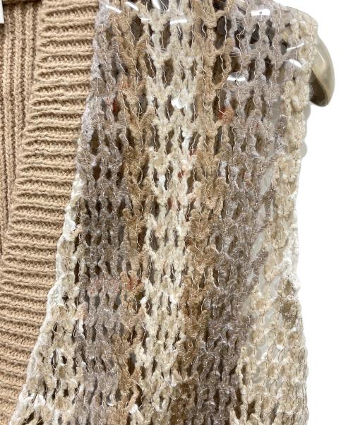 BRUNELLO CUCINELLI（ブルネロクチネリ）BRUNELLO CUCINELLI (ブルネロクチネリ) シークイン付きニットベスト ベージュ サイズ:Sの古着・服飾アイテム