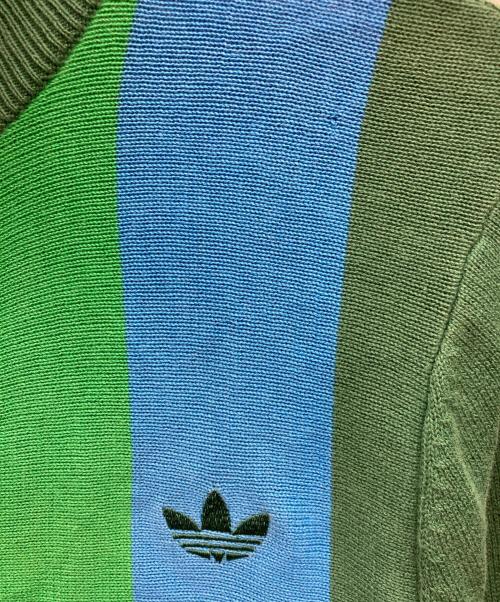 adidas（アディダス）adidas (アディダス) コットンニットジャケット 万国旗タグ グリーン サイズ:J Mの古着・服飾アイテム