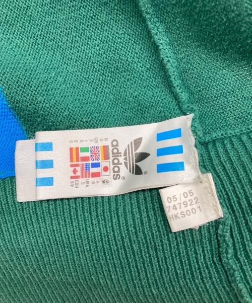 adidas（アディダス）adidas (アディダス) コットンニットジャケット 万国旗タグ グリーン サイズ:J Mの古着・服飾アイテム