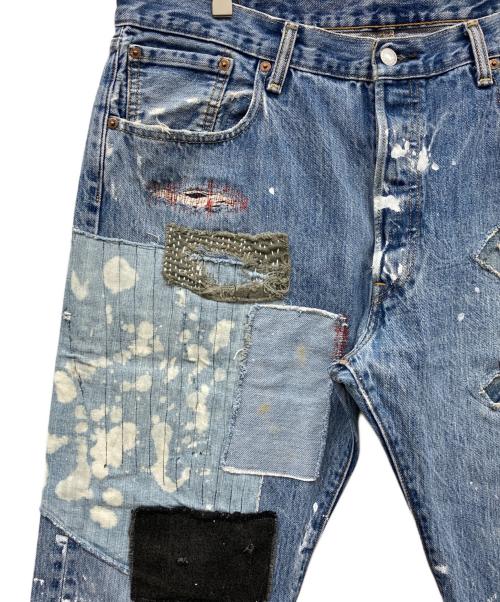 LEVI'S（リーバイス）LEVI'S (リーバイス) パッチワークデニムパンツ インディゴ サイズ:38×29の古着・服飾アイテム
