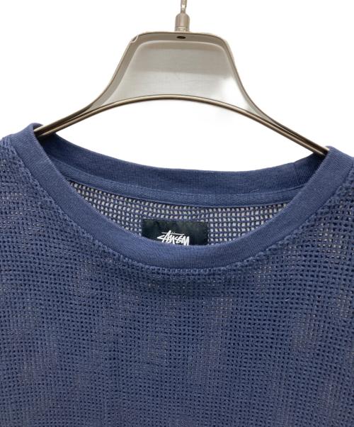 stussy（ステューシー）stussy (ステューシー) メッシュカットソー ネイビー サイズ:Lの古着・服飾アイテム