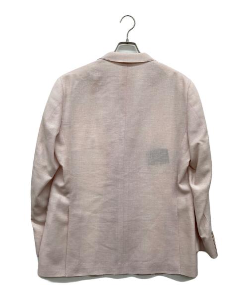 Aquascutum（アクアスキュータム）Aquascutum (アクアスキュータム) ウールリネンシルク混テーラードジャケット ピンク サイズ:なしの古着・服飾アイテム