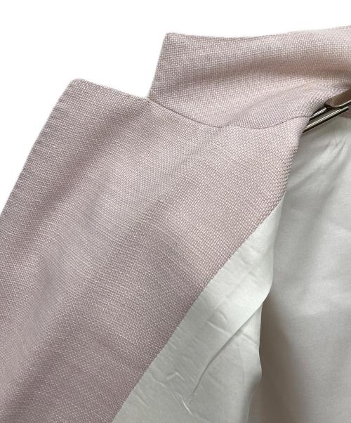 Aquascutum（アクアスキュータム）Aquascutum (アクアスキュータム) ウールリネンシルク混テーラードジャケット ピンク サイズ:なしの古着・服飾アイテム