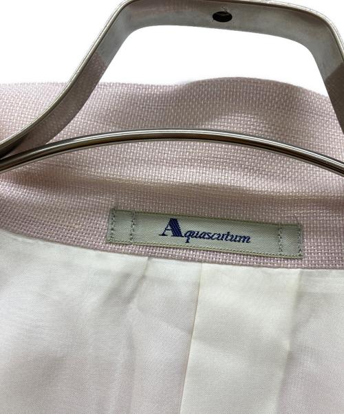 Aquascutum（アクアスキュータム）Aquascutum (アクアスキュータム) ウールリネンシルク混テーラードジャケット ピンク サイズ:なしの古着・服飾アイテム