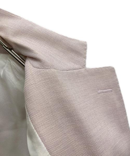 Aquascutum（アクアスキュータム）Aquascutum (アクアスキュータム) ウールリネンシルク混テーラードジャケット ピンク サイズ:なしの古着・服飾アイテム