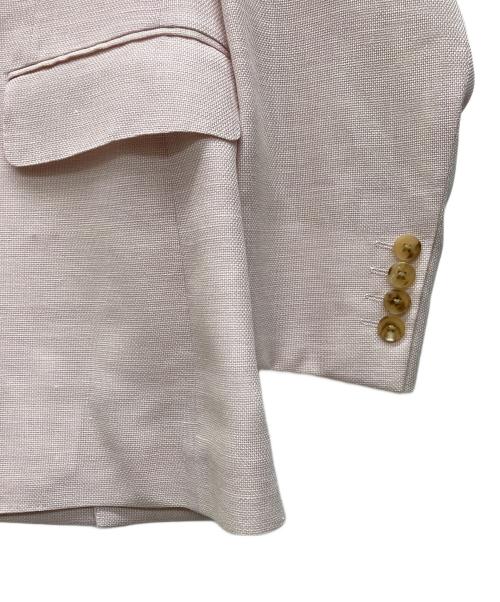 Aquascutum（アクアスキュータム）Aquascutum (アクアスキュータム) ウールリネンシルク混テーラードジャケット ピンク サイズ:なしの古着・服飾アイテム