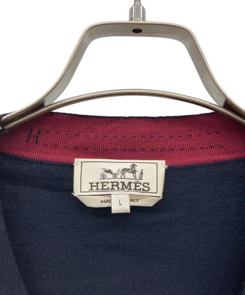 HERMES（エルメス）HERMES (エルメス) 20SS ウールカーディガン ネイビー サイズ:Lの古着・服飾アイテム