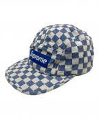 SUPREMEシュプリーム）の古着「Checkerboard Camp Cap」｜スカイブルー