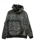 RVCAルーカ）の古着「ビッグロゴプルオーバーパーカー」｜ブラック