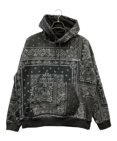 RVCA（ルーカ）RVCA (ルーカ) ビッグロゴプルオーバーパーカー ブラック サイズ:Sの古着・服飾アイテム